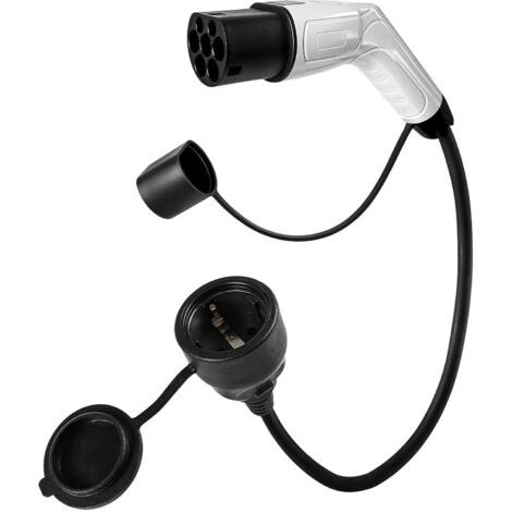 royaluxe-– Adaptateur type 2 vers Schuko – Prise de charge électrique 16 A, 3,5 kW, 0,5 m, 230 V – Pour véhicules électriques et scooters (1/5)