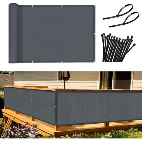 Brise-vue balcon 90x300 cm – HDPE 185g/m² résistant aux UV – Protection 95% – Installation rapide avec accessoires inclus (1/5)