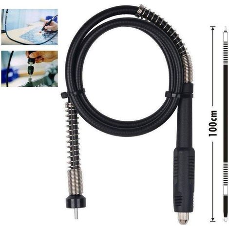 Trade Shop - Extensión Para Mini Taladro Eje Flexible 100 Cm Con Husillo 3,2mm Dremel Cortador -