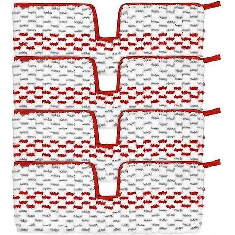 Lot de 4 lingettes lavables en microfibre ProMist MAX compatibles avec le balai vaporisateur O-Cedar Promist MAX, blanches, 403815 cm (1/5)