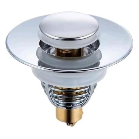 Bonde Lavabo Universel, Bouchon de Vidange Amélioré, Pull Type Bonde Evier, Accélère Le Drainage sans colmatage, pour Baignoire, Cuisine, Lavabo (Orifice de Vidange 32-42 mm) (1/5)