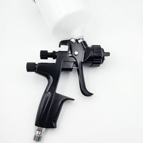 Pistolet à peinture pneumatique noir 4000B pour carrosserie automobile, avec buse à jet plat de 1,3 mm et pulvérisation haute densité.