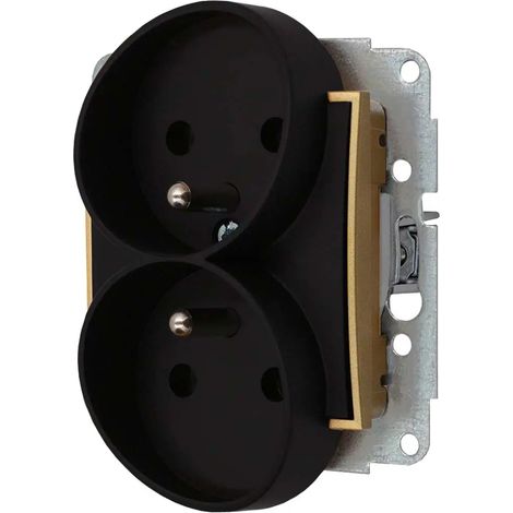 Nido doble sin marco, mini enano, negro mate/dorado (1/3)