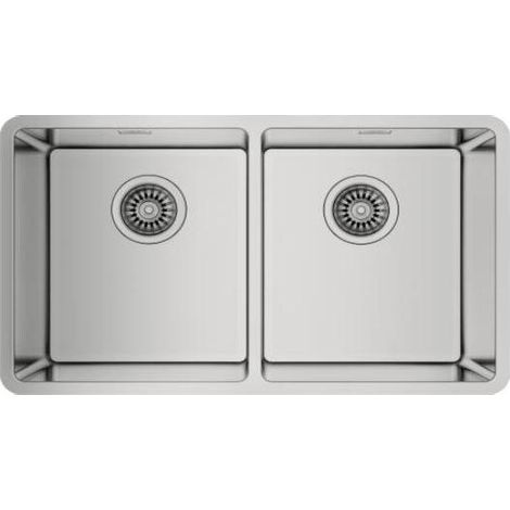 Fregadero Bajo encimera Acero inoxidable Rectangular 2 Senos Teka (1/4)