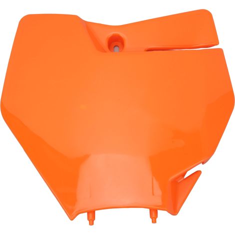 Plaque d'immatriculation avant de moto, couvercle de plaques signalétiques en plastique ABS pour EXC 150 250 300 TPI 2020 à 2022 Orange. (1/5)