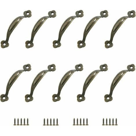 10 poignées rétro pour meubles, poignées de porte rustiques, entraxe
