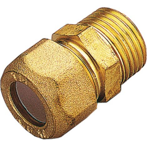 RACCORDO OTTONE DIRITTO BICONO MASCHIO GAS 12X1/2 PES Q.TA 10
