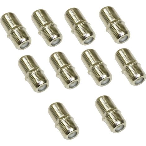 Connecteurs Raccord F - AERZETIX - 10 pièces - Femelle-Femelle - Coaxial
