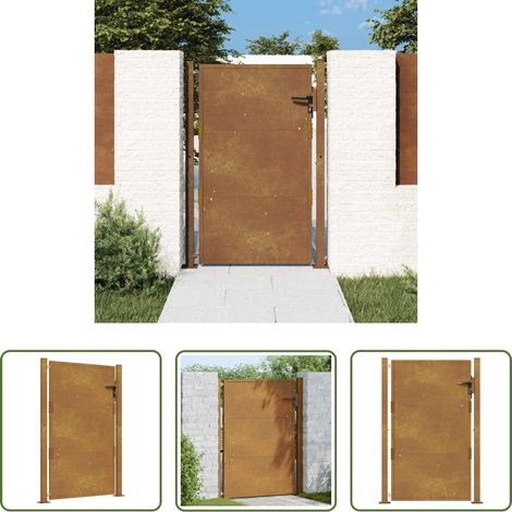 vidaXL Rost - Gartentor 100x125 cm Cortenstahl (1/5)