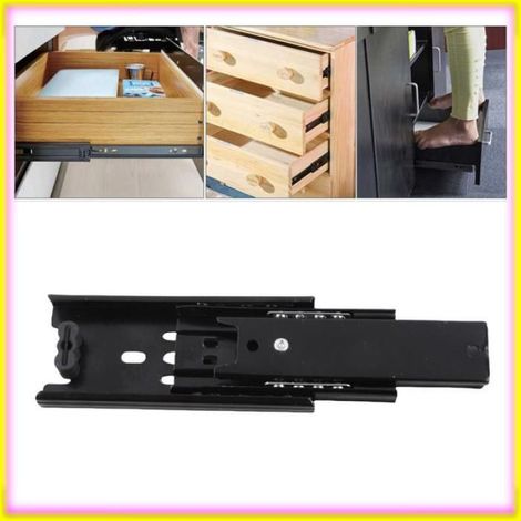 keenso Glissière de tiroir Rail de guidage de meubles, Mini glissières quincaillerie masse 4 pouces (ID 102 mm, épaisseur 3,8 mm) (1/5)