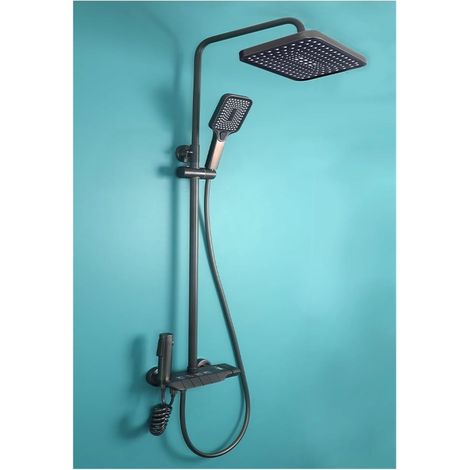 Ensemble de douche mitigeur thermostatique intelli Ensembles de robinets de douche de salle de bains à affichage numérique, accessoires de salles de bains Le débit d'eau produit de l'électricité, ense (1/5)
