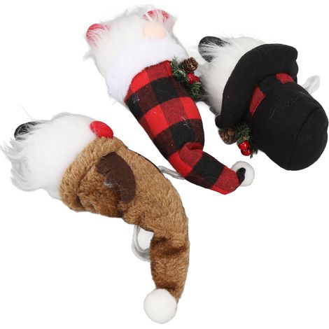 3er-Set Weihnachtswichtel-Lichterketten aus Plüsch, langlebiges, weiches Licht, ideal als Geschenk für Feste, Partys und Weihnachtsdekoration (1/5)