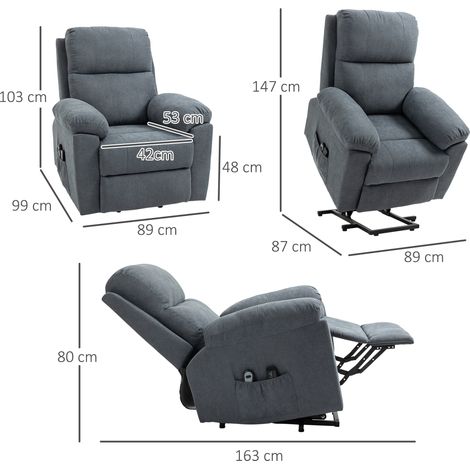 Fauteuil de massage avec assistance debout,fauteuil d’allaitement avec assistance debout,8 moteurs de vibration,y compris télécommande,gris (1/5)