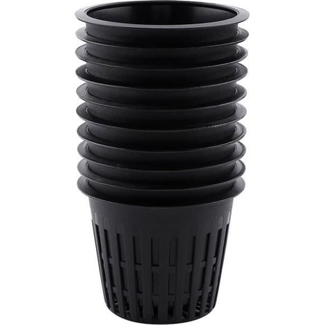 Pots de pépinière - HB044 - 10 pièces - Plastique léger - Hydroponique - Forte respirabilité (1/4)