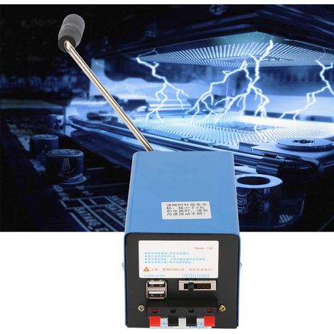 Générateur de secours portable haute puissance à manivelle, charge USB, dynamo (1/5)