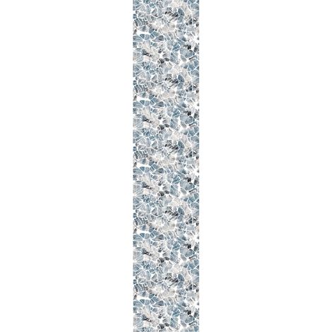 Papier Peint Intissé Pré-encollé Rouleau Wallpaper Scandinave Pierre Bleue et Grise Adhésif Décorative - 1 Roulle de H300 x L60 cm (1/4)