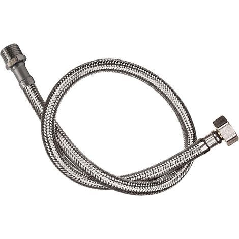 1 - Tuyau Flexible - Raccord Robinet - Acier Inoxydable - Pour Mitigeur Cuisine Et Lavabo - Argent - 20 cm (1/5)