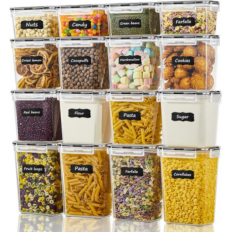 FOHERE Boite Plastique Alimentaire avec Couvercles Lot de 16 (1/5)