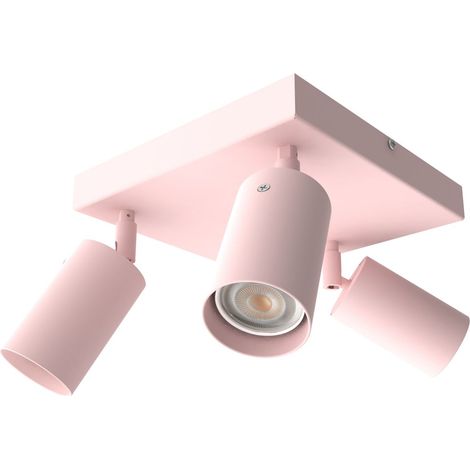 LUMICOM  FORM Q Plafoniera, 3X GU10, max 33W, metallo, rosa, 30x30cm (1/2)