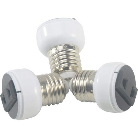 Douille d'ampoule E27 E27, adaptateur de douille E27, accessoire pour douille de lampe, ABS blanc, douille de lampe (1/4)
