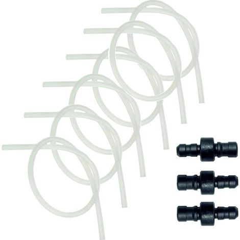 Kit de remplacement pour mousseur à lait de machine à café (6 tuyaux transparents de 38 cm, diamètre 3/6 mm + 3 connecteurs adaptateurs) (1/5)