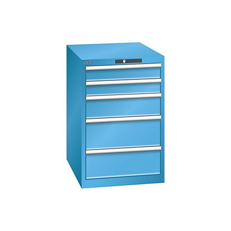 Cajonera con 5 cajones  A x P x H 564 x 724 x 850 mm  azul