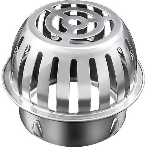 Drain de Sol en Acier Inoxydable, Siphon de Sol Anti-Blocage de Balcon en Acier Inoxydable, Filtre de Sol Amovible en Acier pour Une Utilisation dans La Cour Extérieure,83mm (1/4)