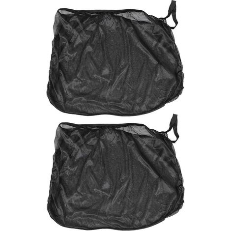 Pare-soleil latéral de voiture, sac en filet, lot de 2, en nylon noir (1/5)