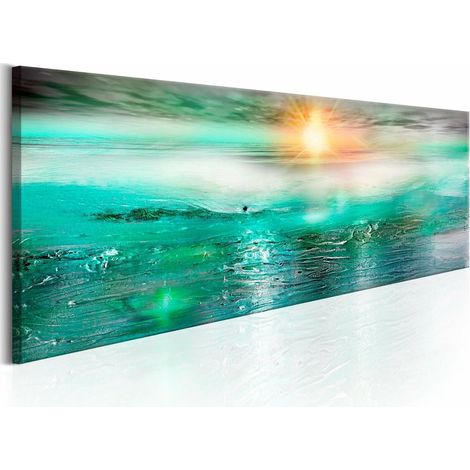 Tableau mer de saphir - 135 x 45 cm (1/4)