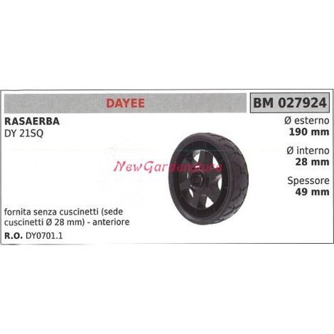 Ruota anteriore rasaerba tagliaerba tosaerba DAYEE DY 21SQ 027924