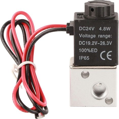 Électrovanne 3 voies 2 positions 3V1-06 1/8" BSP, normalement fermée (DC 24V)