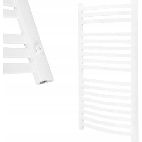 Escalera para radiador de baño blanca 57 x 55 cm 9 varillas fondo de agua diamante (1/5)