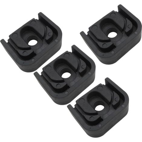 Set of 4 vibration damping pads for air conditioner condenser feet, black rubber shock absorbers (1/5)
