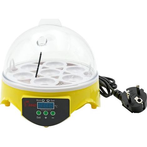 Couveuse à Oeufs, Contrôle de la Température de la Couveuse à Poussins avec écran Digital LED Machine à Couver Les Canards pour Poussins Cailles Oeufs (7 Oeufs) (1/5)