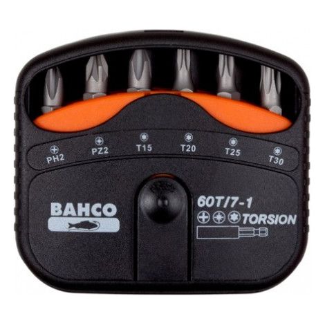BAHCO - Jeu d'embouts à torsion 1/4" pr vis PH/PZ/TORX®, 22 mmx65 mmx75 mm - 7 pc