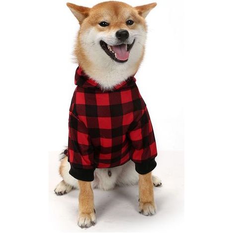 Pull pour chien en tissu molletonné, coupe ample, idéal froid et promenades urbaines (1/4)