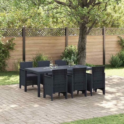 Set da Pranzo per Giardino 7 pz Antracite Polipropilene vidaXL (1/5)
