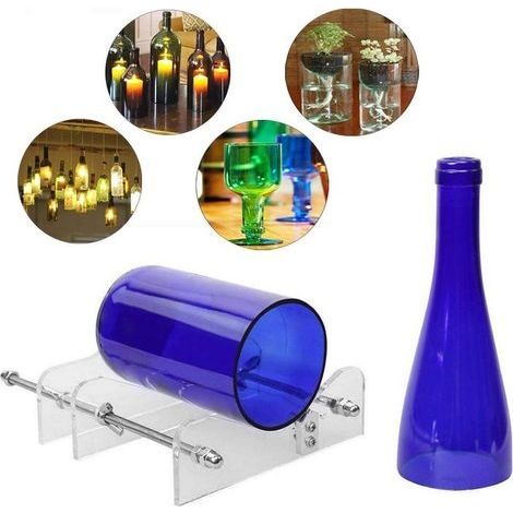 Dernier Outil de Bricolage de Coupe-Bouteille pour Col de Bouteille et Bouteille Ronde, Ensemble de Découpeuse en acier Inoxydable pour le vin,le Champagne, les Bouteilles rondes de soda (1/5)
