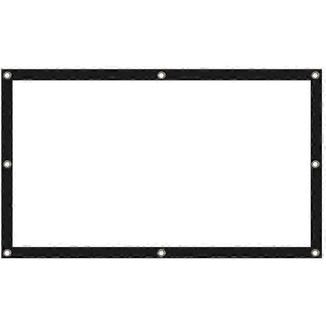 Écran de projection portable pliable de 100 pouces (254 cm) au format 16:9 pour films (1/3)