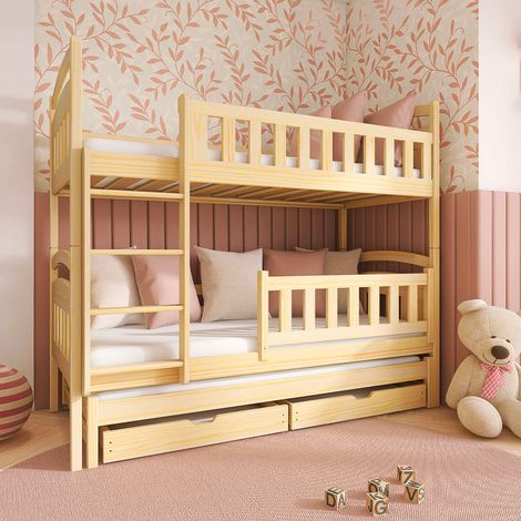 Letto a castello Jules Bois 90x190 con rete a scomparsa e cassettiera (1/5)