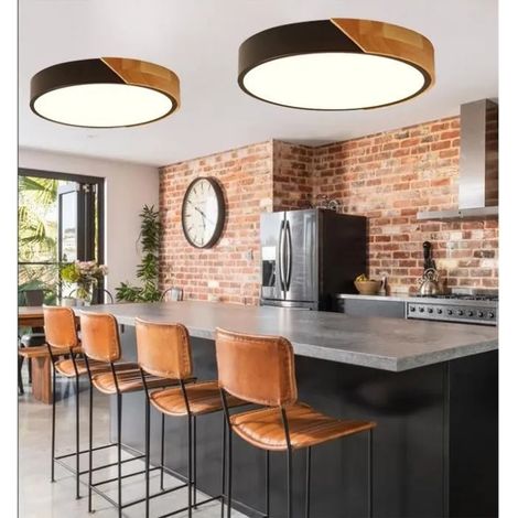 Lot de 2 Plafonnier Moderne,Plafonnier LED Rond Blanc Froid,Ø205CM (1/4)