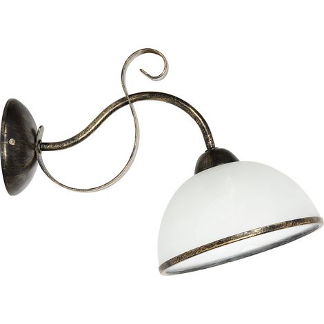 Applique Antica oro patinato vetro E27 15W Luminex