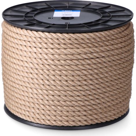 Ökologisches Juteseil de 3 Stränge (200 Meter de Länge und Stärke de Ø6 mm) Farbe braun