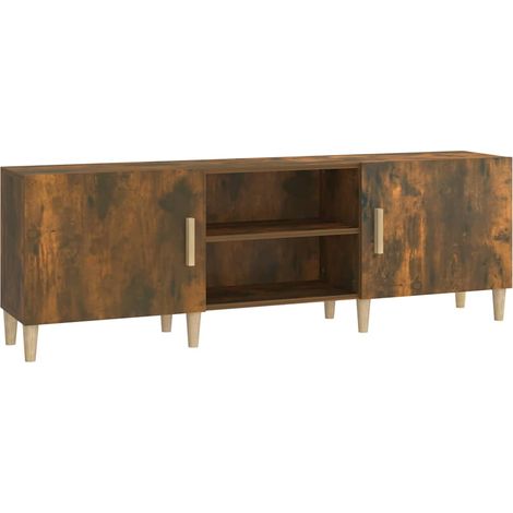 Meuble TV, Étagère TV, Meuble de Salon, Chêne fumé 150x30x50 cm Bois d'ingénierie OIB2940E (1/5)