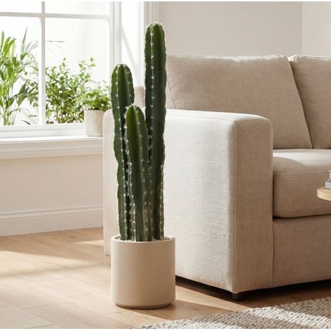 Cactus artificial de 95 cm con maceta, verde HAVRYA (1/4)