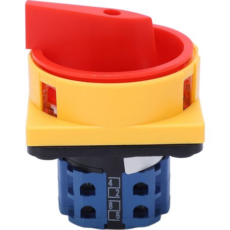 Commutateur à came rotatif sélecteur universel coupe-circuit 20A 440V AC 240V DC PC cuivre 660V 2.5kV verrouillable avec 5 vis (1/5)