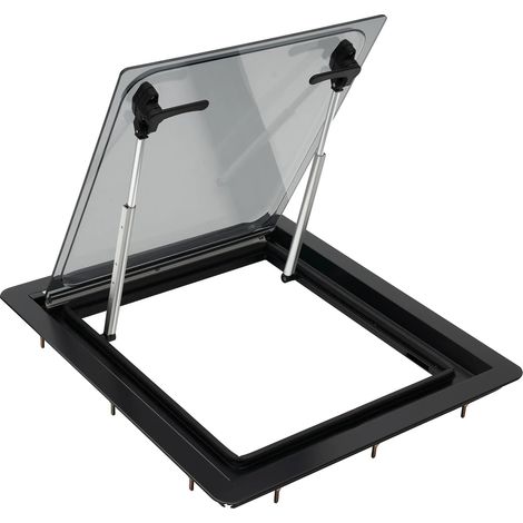 Fenêtre à charnière, ouverture réglable, matériau durable, noir (1/2)