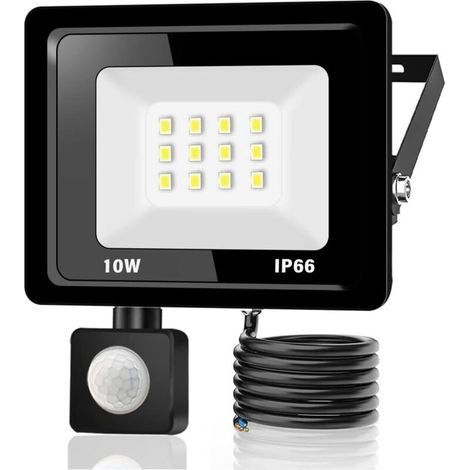 Projecteur LED extérieur 10 W, 1000 lm, IP66, blanc chaud 3000 K, classe énergétique F (1/5)