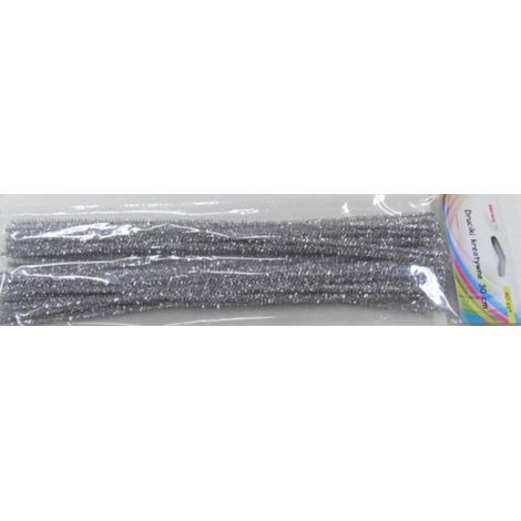 Fili creativi metallizzati color argento, 30 cm, 40 pezzi
