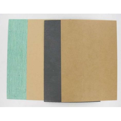 Pochette de 4 feuilles de joint A4 : 1x renforcée 1mm + 1x carton BA55 0,3mm + 1x papier huilé 0,3mm + 1x papier huilé 0,5mm